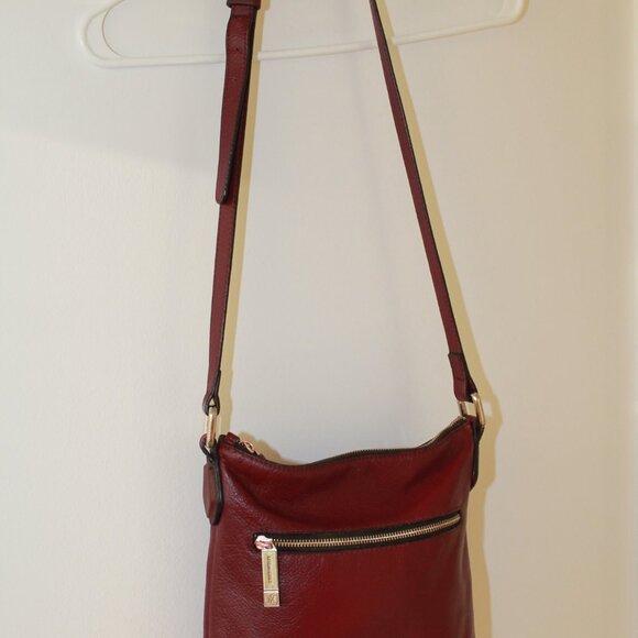 Revitalized Coccinelle Burgundy Crossbody Purse - Picture 6 of 17